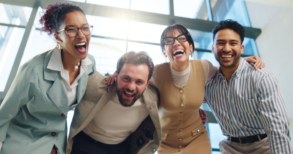 Software engineers brainstorming in office